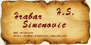 Hrabar Simenović vizit kartica